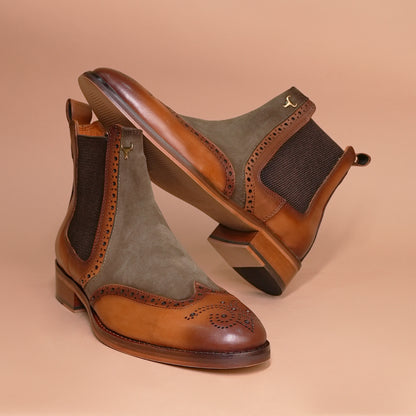 Genuine Leather Handmade Shoes - Unique Design & Premium Quality Army Green