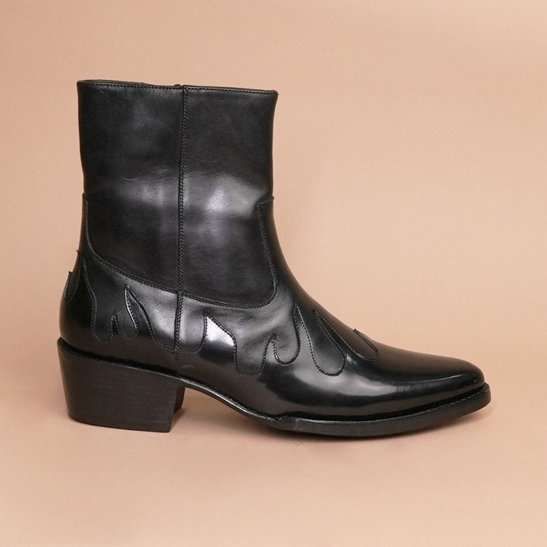 Premium Black Leather Chelsea  Boots