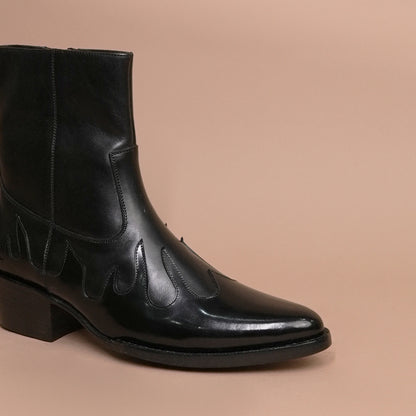 Premium Black Leather Chelsea  Boots