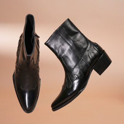Premium Black Leather Chelsea  Boots