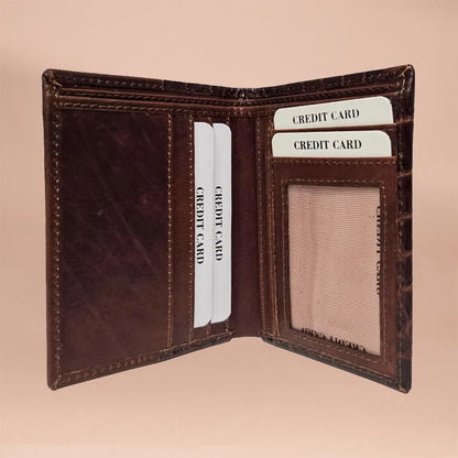 Piel Cuero Cherry Leather Wallet for Men | Stylish Two-Tone Design