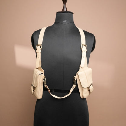 Handcrafted Leather Shoulder Harness Utility Bag by Piel Cuero