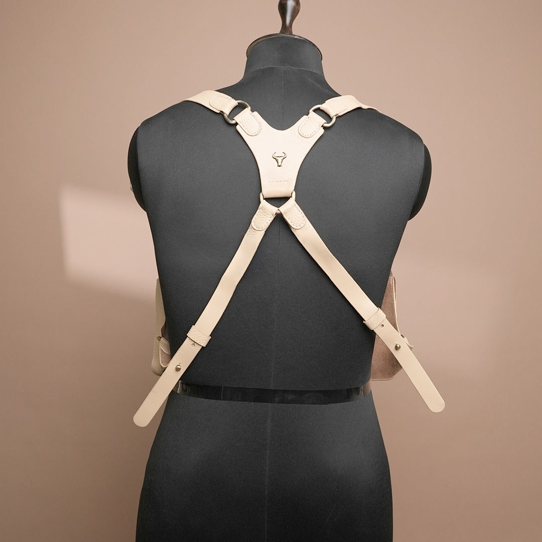 Handcrafted Leather Shoulder Harness Utility Bag by Piel Cuero