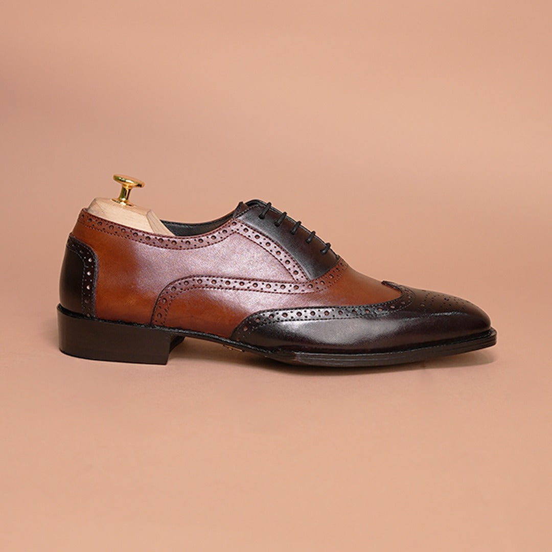 Piel Cuero Prestige Two-Tone Wingtip Brogue