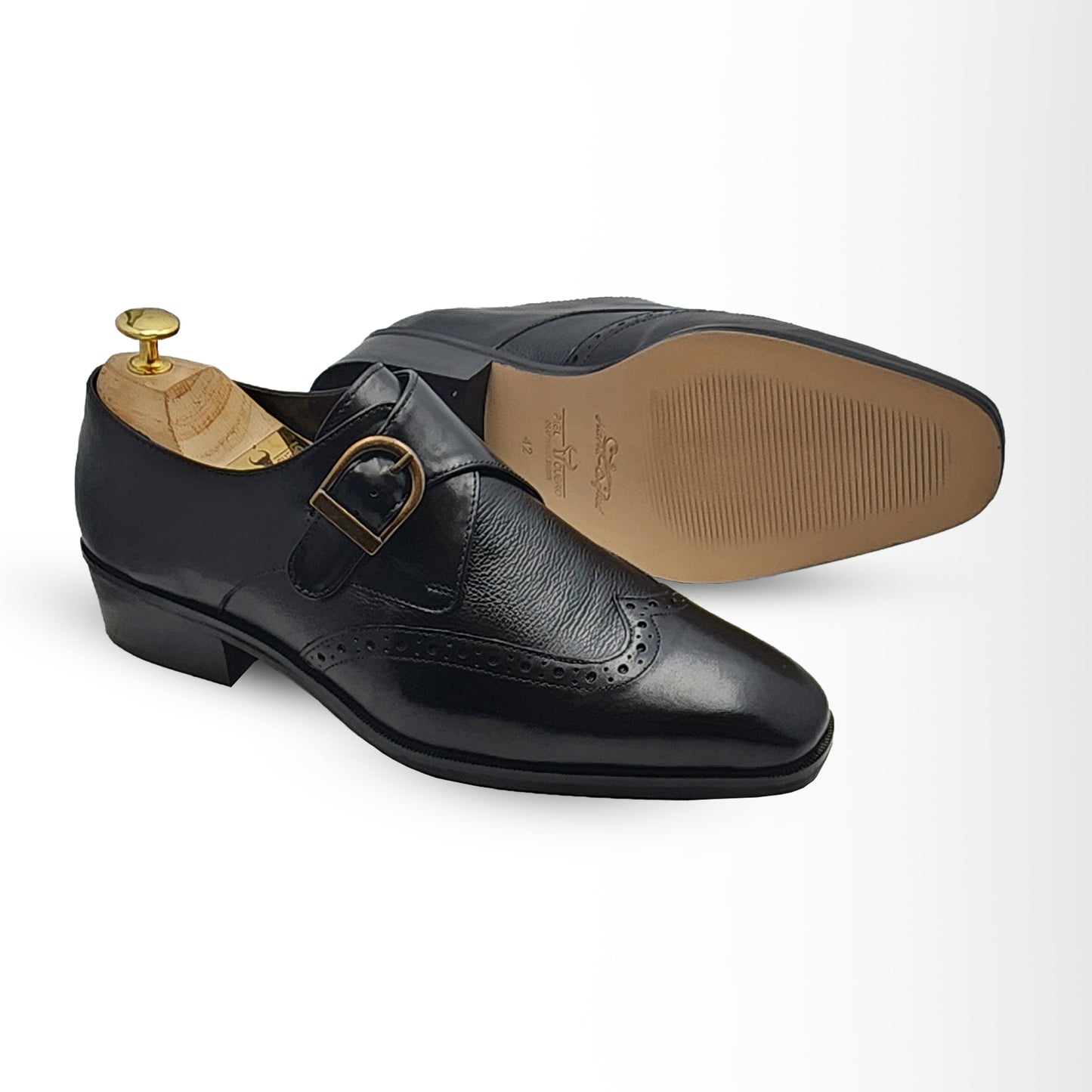 Men's Wingtip Monk Strap Shoes | Piel Cuero Handcrafted Leather