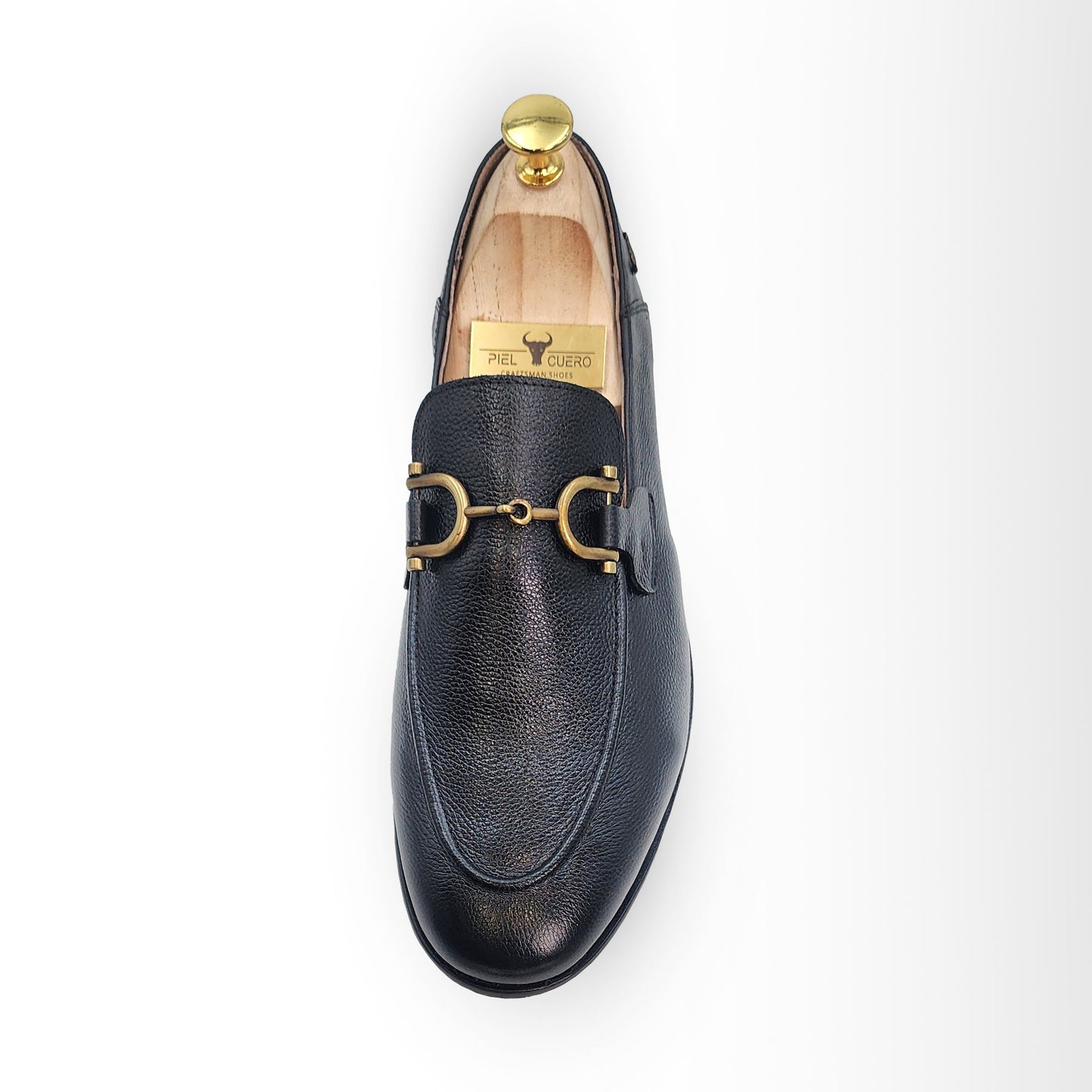 Handmade Genuine Leather Loafers by Piel Cuero - Black Slip-Ons