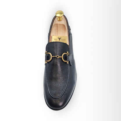 Handmade Genuine Leather Loafers by Piel Cuero - Black Slip-Ons