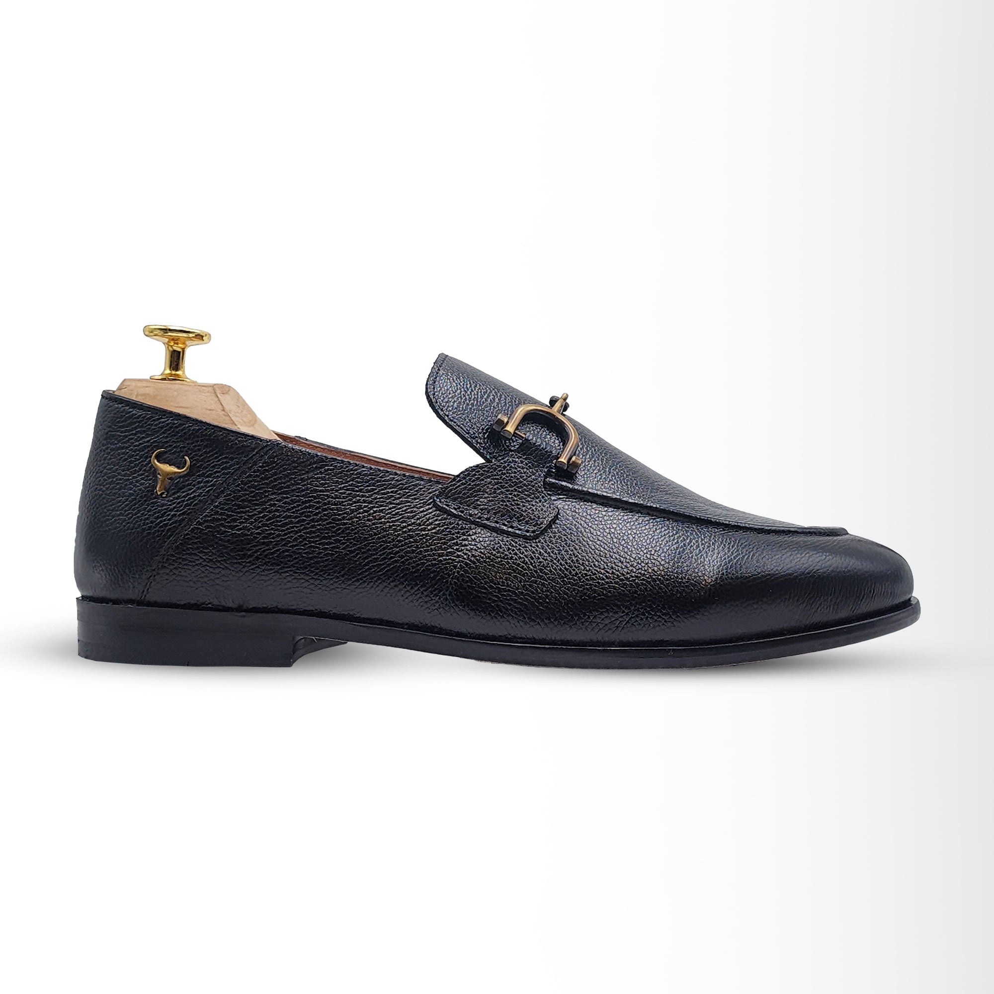 Handmade Genuine Leather Loafers by Piel Cuero - Black Slip-Ons