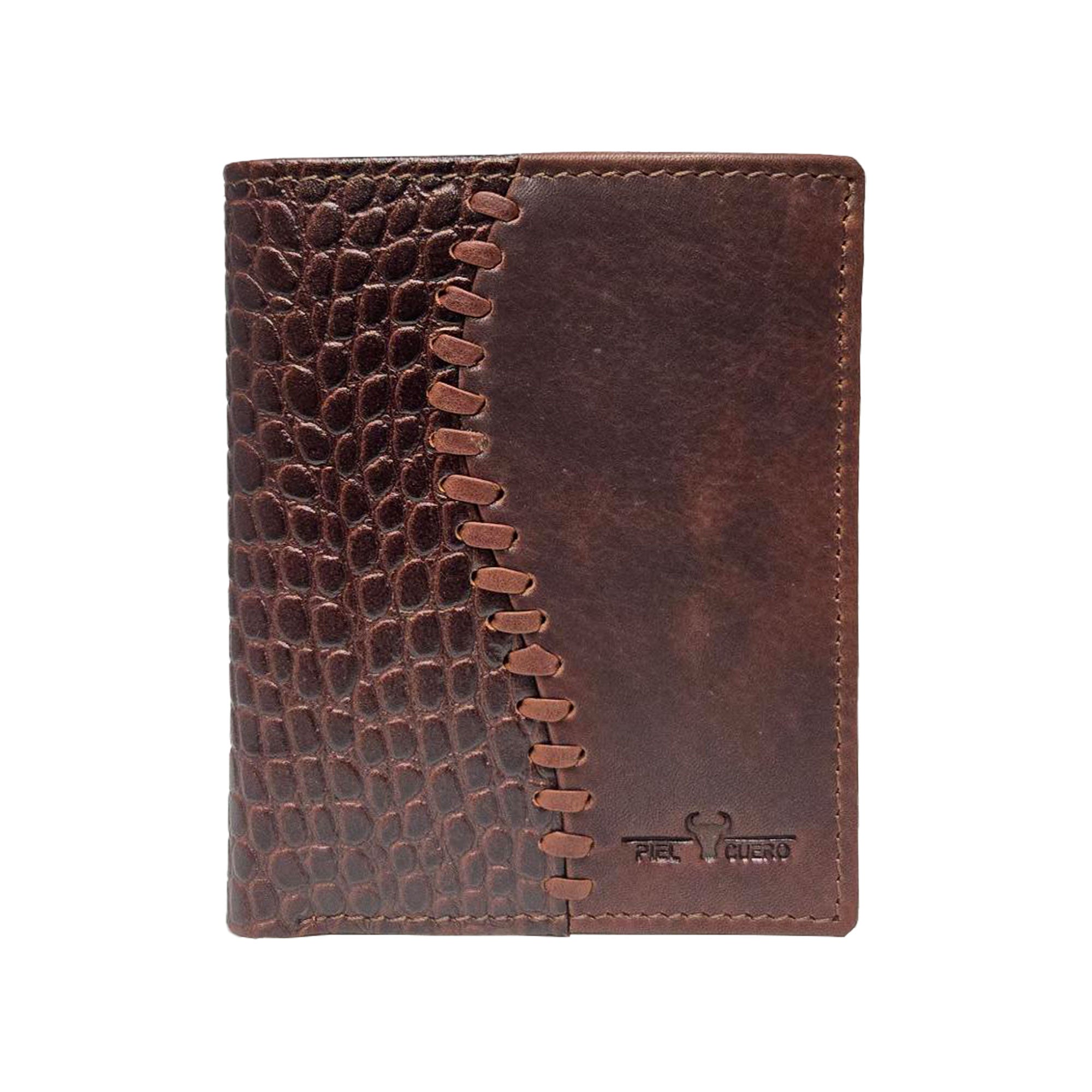 Piel Cuero Cherry Leather Wallet for Men | Stylish Two-Tone Design