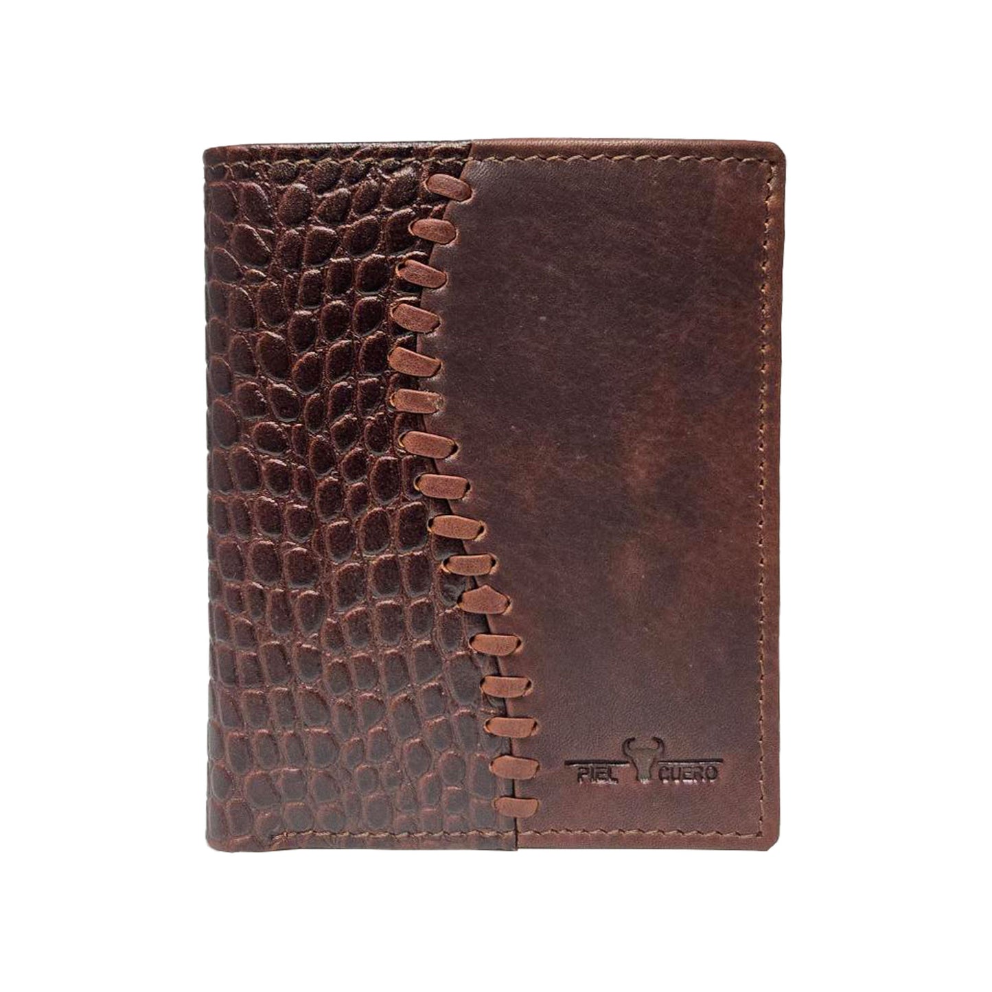 Piel Cuero Cherry Leather Wallet for Men | Stylish Two-Tone Design