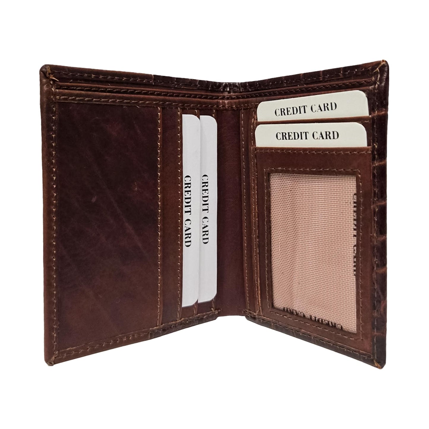 Piel Cuero Cherry Leather Wallet for Men | Stylish Two-Tone Design