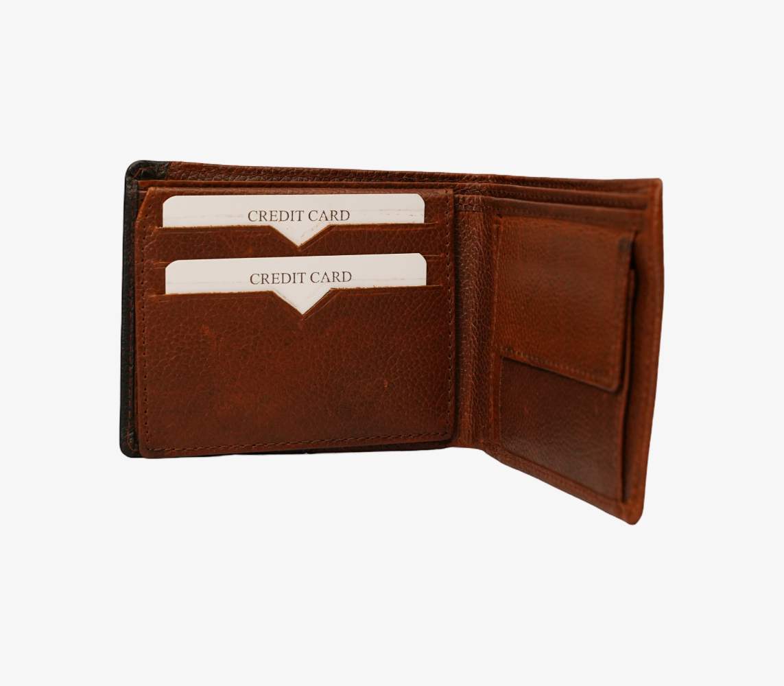 Genuine leather wallet with card slots