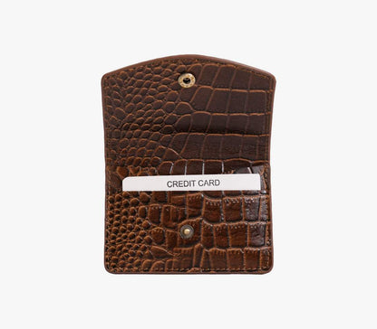 Handcrafted leather business card holder