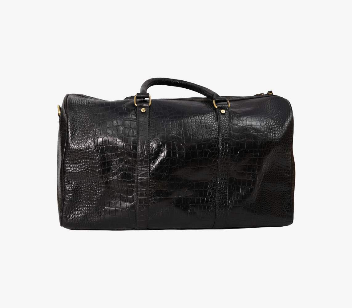 Full-grain leather weekender bag India